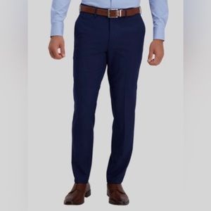 HAGGAR DRESS PANTS MENS TROUSERS NAVY BLUE 34x32